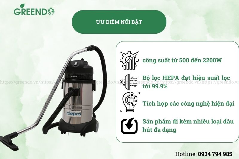 Cấu tạo máy hút bụi công nghiệp
