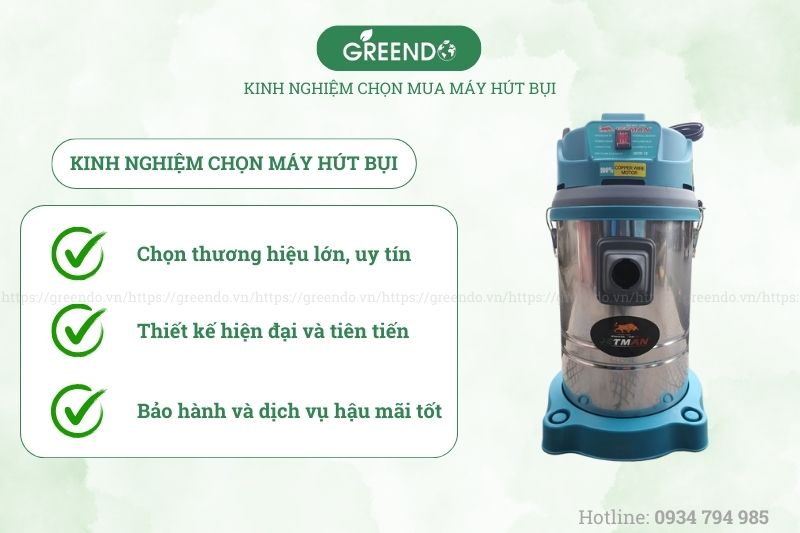 Hướng dẫn lựa chọn máy hút bụi phù hợp