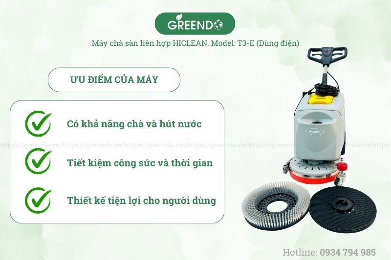 Máy chà sàn liên hợp HiClean T3E