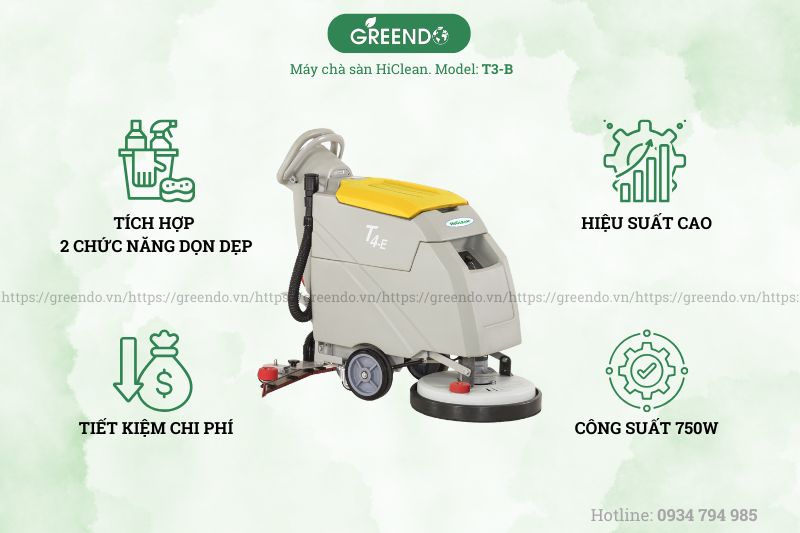 Máy chà sàn nhà xưởng HiClean T4-E