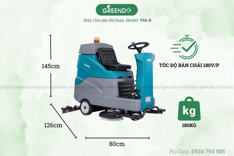 Máy chà sàn ngồi lái Y66B HiClean