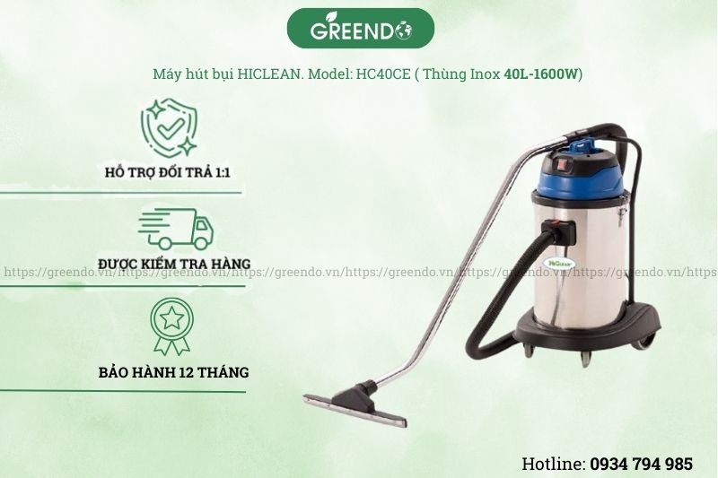 Địa chỉ cung cấp máy hút bụi công nghiệp HiClean 40CE
