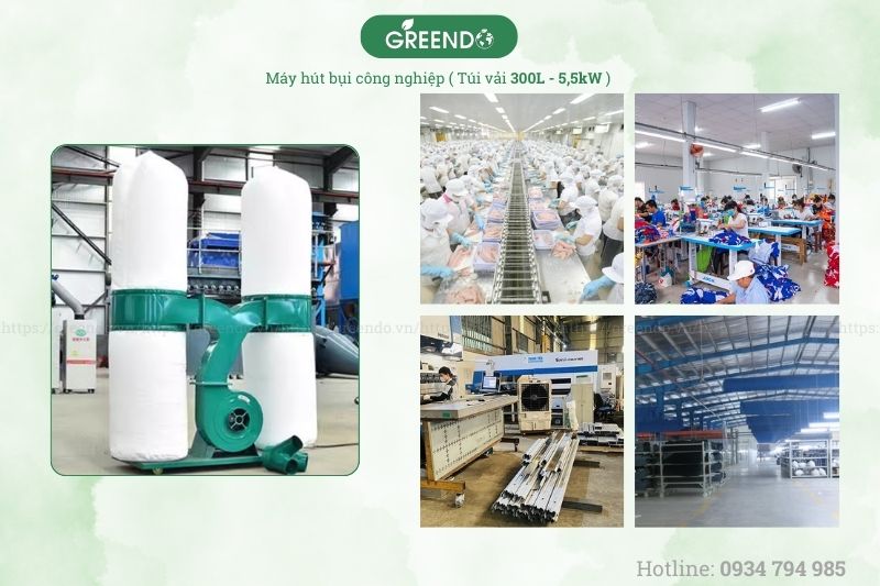 Ứng dụng của máy hút bụi công nghiệp 2 túi vải