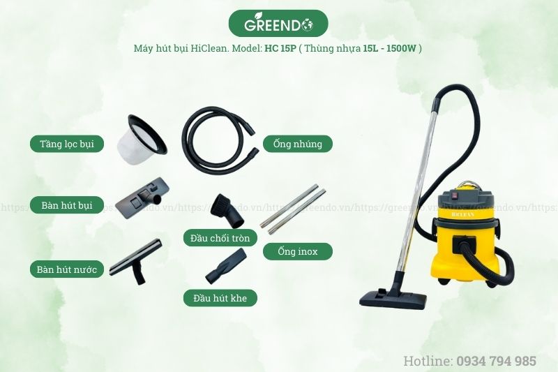 Máy hút bụi gia đình HiClean HC15P