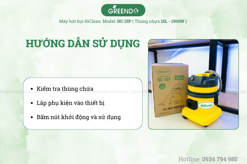 Máy hút bụi HiClean HC15P