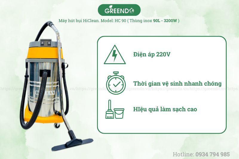 Máy hút bụi HiClean HC90 đa dụng