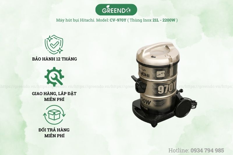 máy hút bụi CV-970Y/BR Hitachi