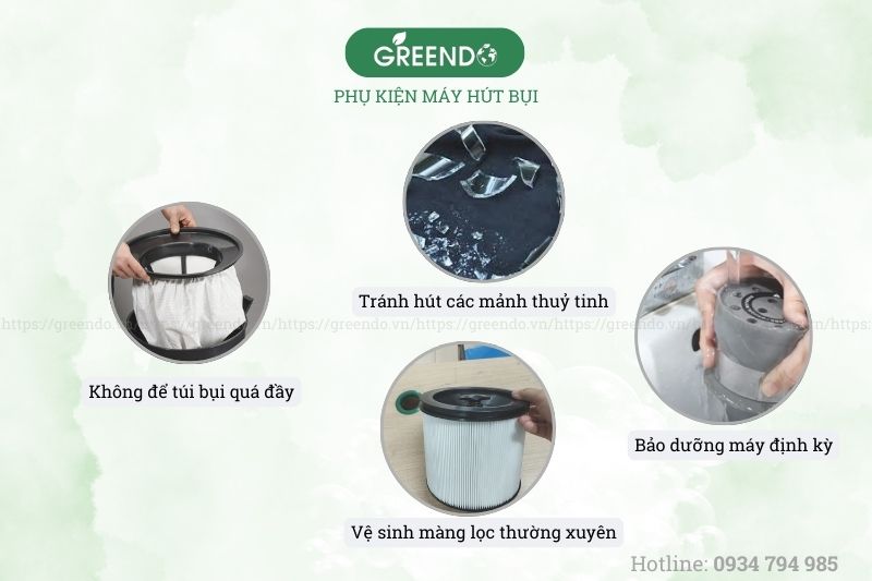 Cách tăng độ bền cho phụ kiện máy hút bụi