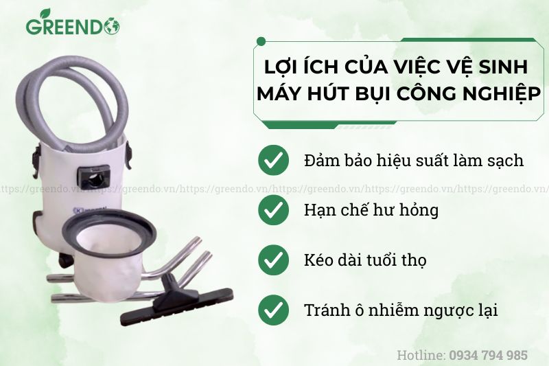 Lợi ích của vệ sinh máy hút bụi công nghiệp
