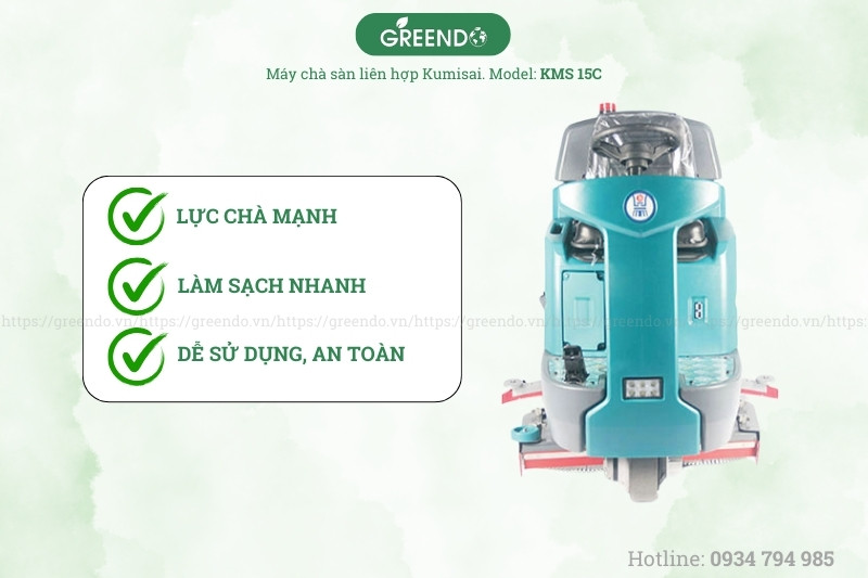 Ưu điểm máy chà sàn ngồi lái Kumisai D9H