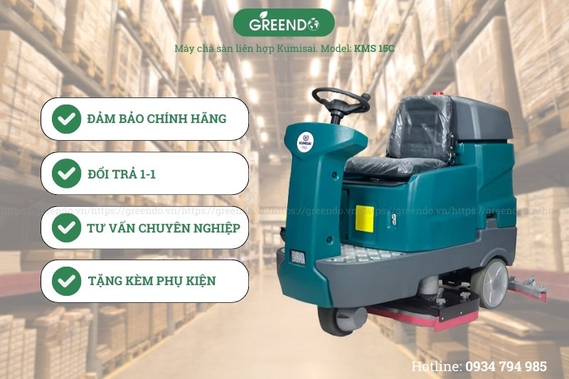 Địa chỉ cung cấp máy chà sàn ngồi lái Kumisai D9H