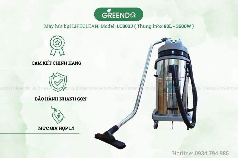 Địa chỉ cung cấp máy hút bụi công suất lớn LifeClean LC803J