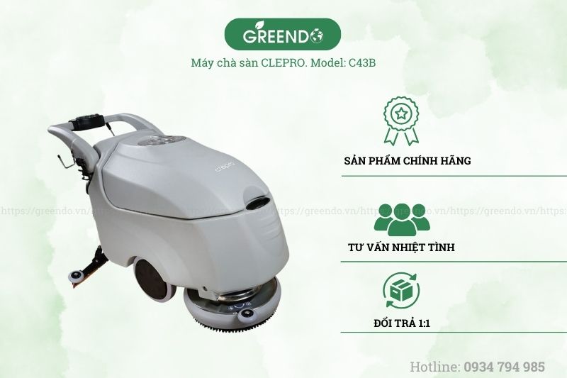 Địa điểm chuyên phân phối máy chà sàn Clepro C43B chất lượng cao