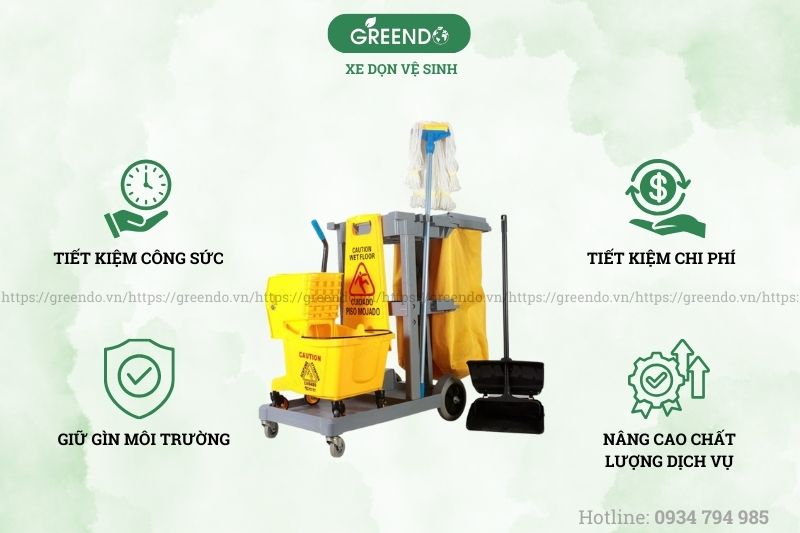 Lý do nên sử dụng xe dọn vệ sinh